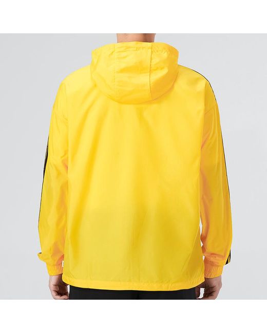 Adidas Yellow Neo Essentials Windbreaker Jackets for men