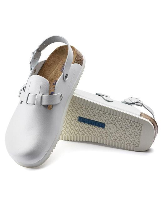 Birkenstock White Kay Sl Natural Leather Narrow Fit Sandals for men