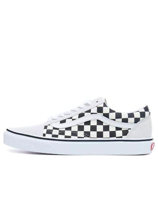 Vans White Old Skool 'Checkerboard' for men
