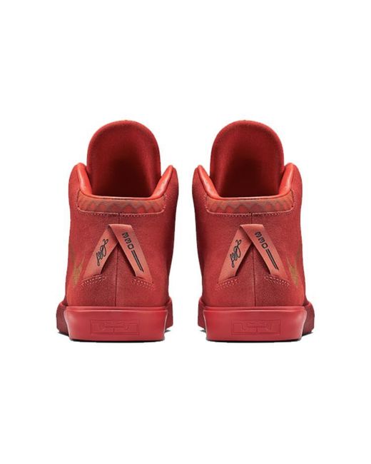 Nike Red Lebron 12 Sportswear Lifestyle Qs 'Challenge Challenge' for men