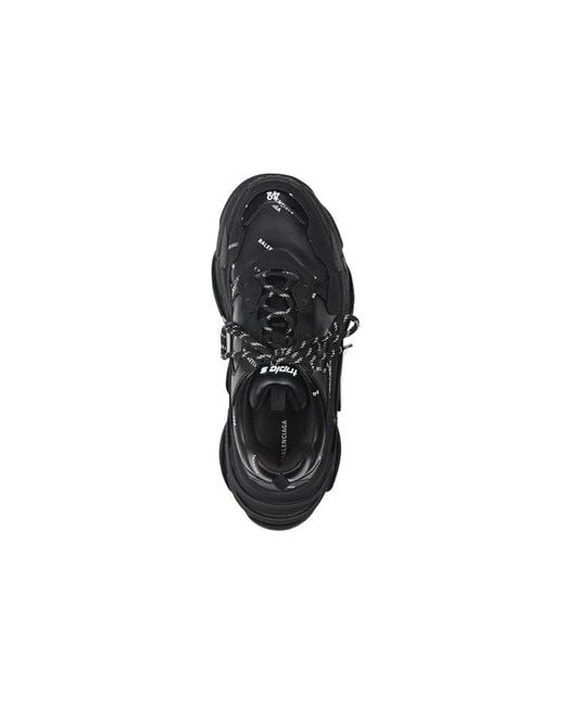 Balenciaga Black Triple S Sneaker 'Allover Logo for men