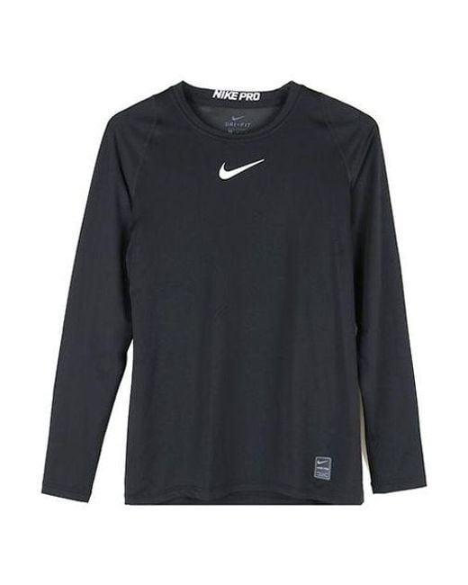 Nike Blue Logo Slim Fit Sweat-Wicking Quick Dry Gym Long Sleeves for men
