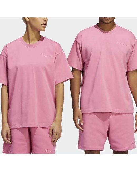 Adidas Pink X Pharrell Basic Sports T-Shirt
