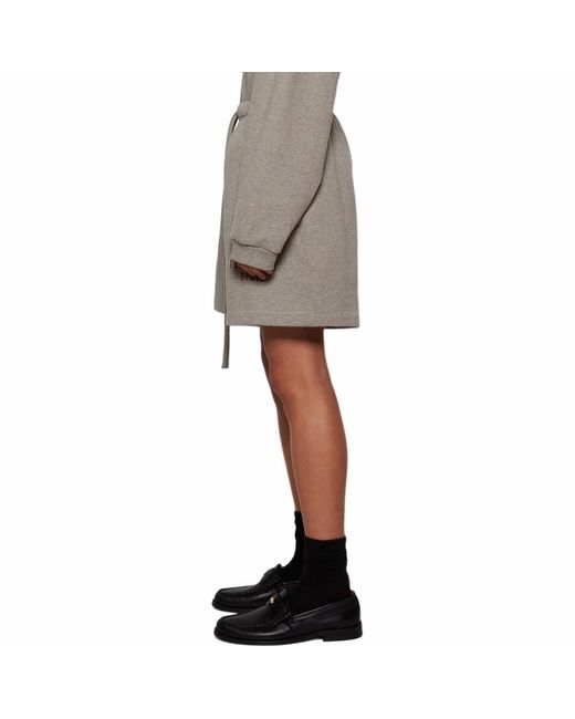 Fear Of God Gray Fleece Soccer Short 'Dark Heather' for men
