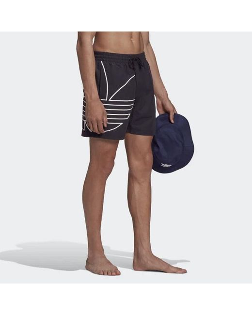 Adidas Blue Originals Solid Color Sports Shorts for men