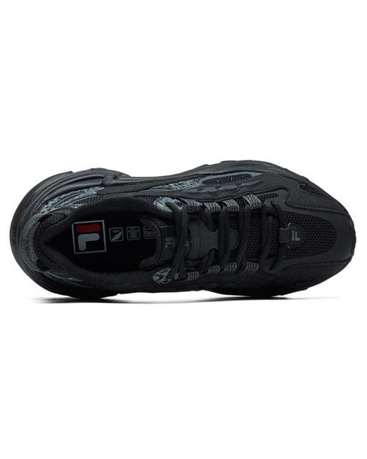 Fila Black (Wmns) Low-Top Running Shoes Leopard Print For