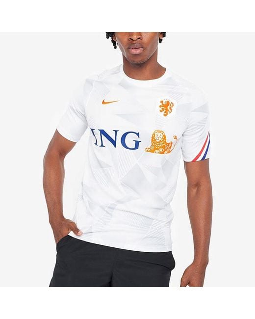 Nike Blue Netherlands National Team 20/21 Pre Match Jersey for men