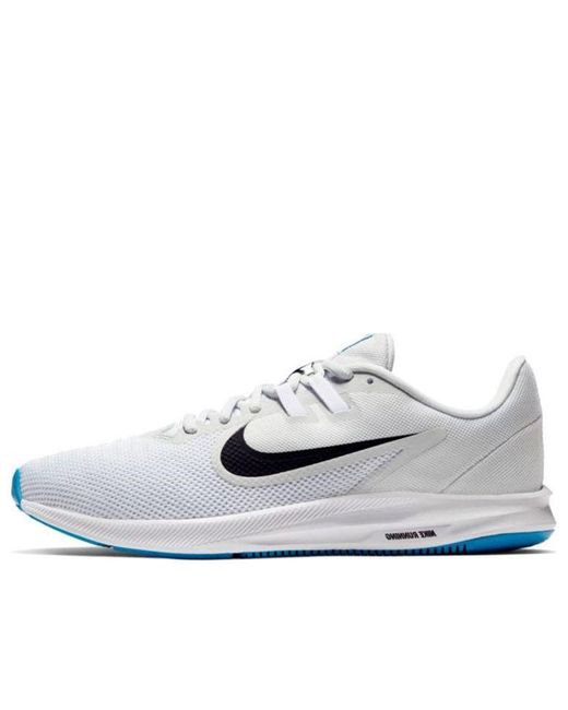 Nike Downshifter 9 White blue for Men Lyst