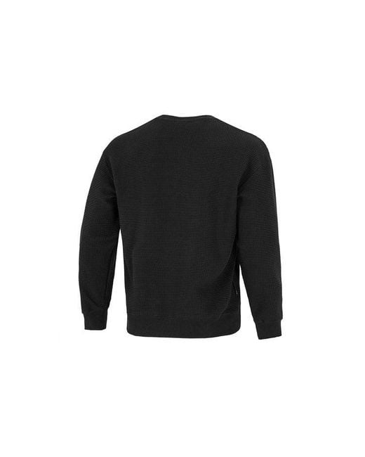 PUMA Black Downtown Waffle Crewneck Sweatshirt for men