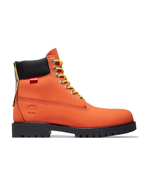 Timberland Red 6 Inch Premium Waterproof Boot 'Neon' for men