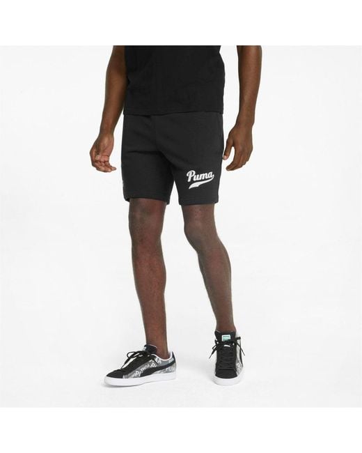 PUMA Black Essential Sweat Shorts for men