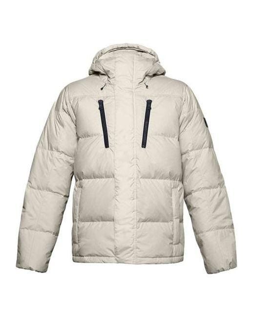 Under Armour Gray Sportstyle Fleece Down Jacket for men