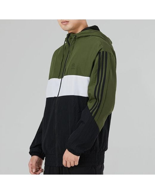 Adidas Green Utility Windbreaker Jacket for men