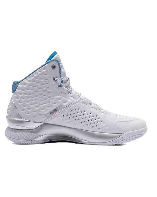 Under Armour Curry 10 Splash Party Men's Basketball Shoes, White/Blue, Size: 9