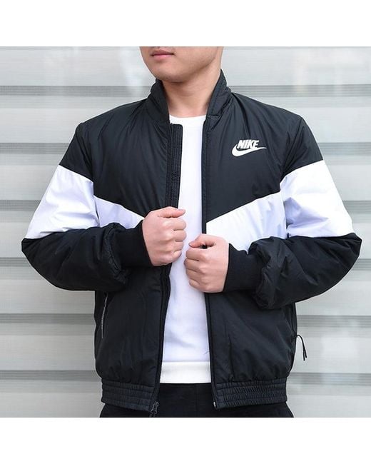 Nike Black Stand Collar Stay Warm Sports Jacket for men