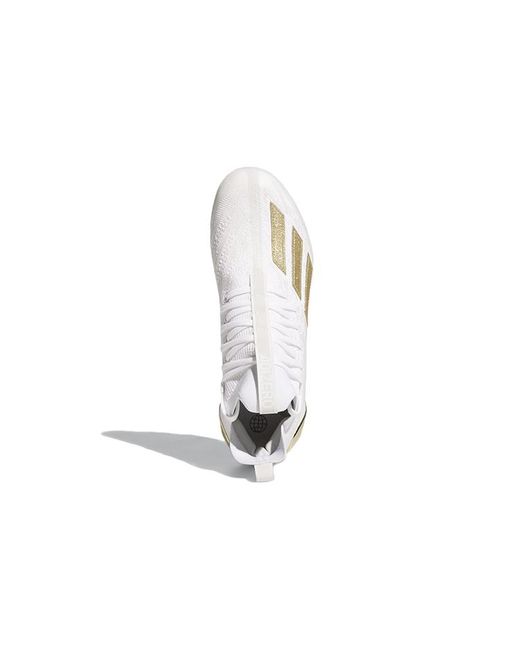 Adidas White Adizero Cleats Primeknit Metallic' for men