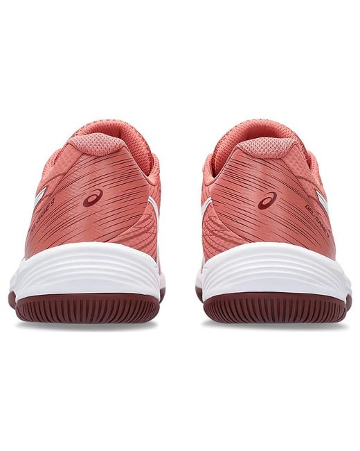 Asics Red , Gel-game 9 Tennis Shoe, Light Garnet/white, 8 Uk