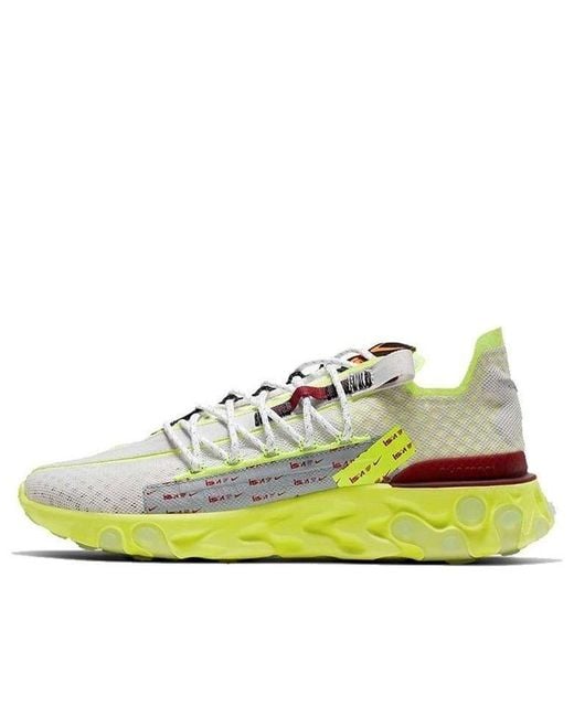 Nike Green React Wr Ispa 'Platinum Volt' for men