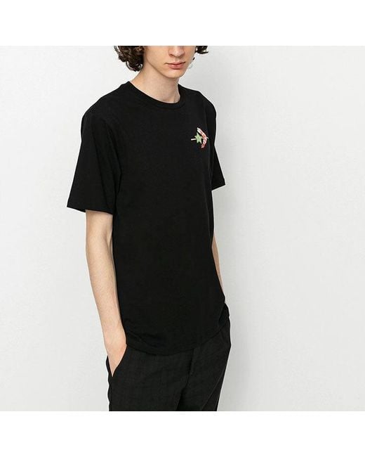 Converse Black Pattern Casual Sports Short Sleeve for men
