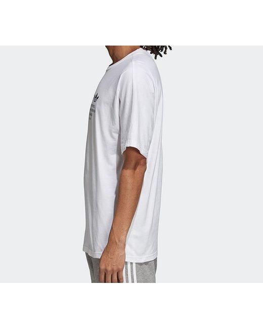 Adidas White Originals Chest Logo Short Sleeve for men