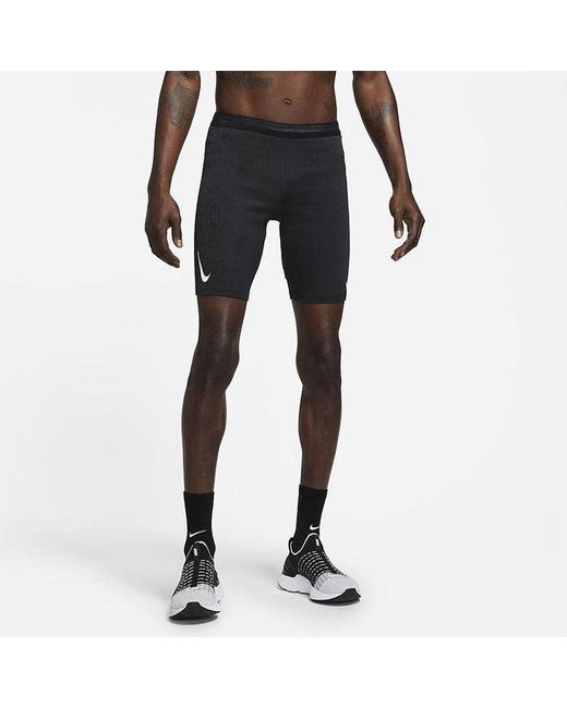 Nike Black Solid Color Logo Printing Slim Fit Sports Shorts for men