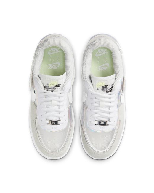 Nike White (Wmns) Air Force 1 Shadow Se 'Pure Platinum'