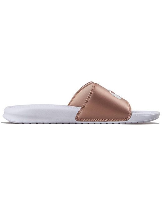Nike Brown (Wmns) Benassi Jdi 'Metallic Bronze'