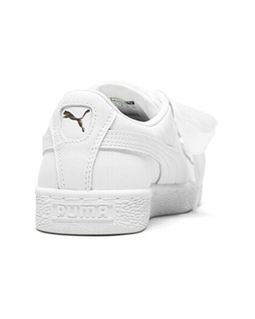 PUMA White (Wmns) Suede Platform Bling