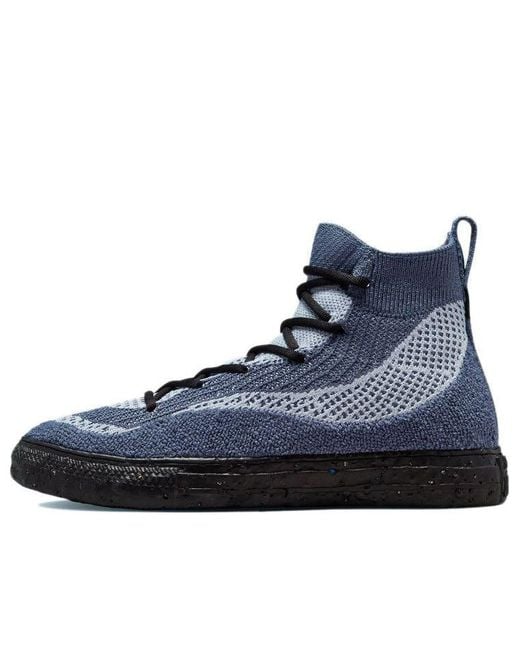 Converse Blue Renew Chuck Taylor All Star Crater Knit High 'Steel Ghost' for men