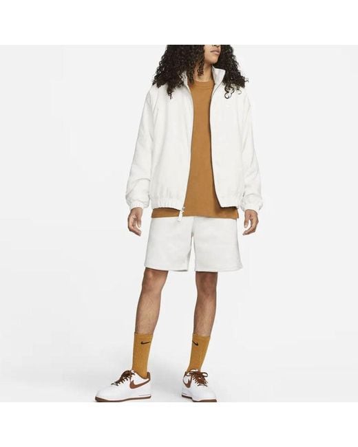 Nike White Swoosh Satin Bomber Jacket Asia Sizing 'Phantom' for men