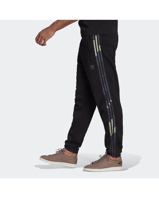 Adidas Black Originals Camo Pants Side Elastic Waistband Sports Pants/Trousers/Joggers for men