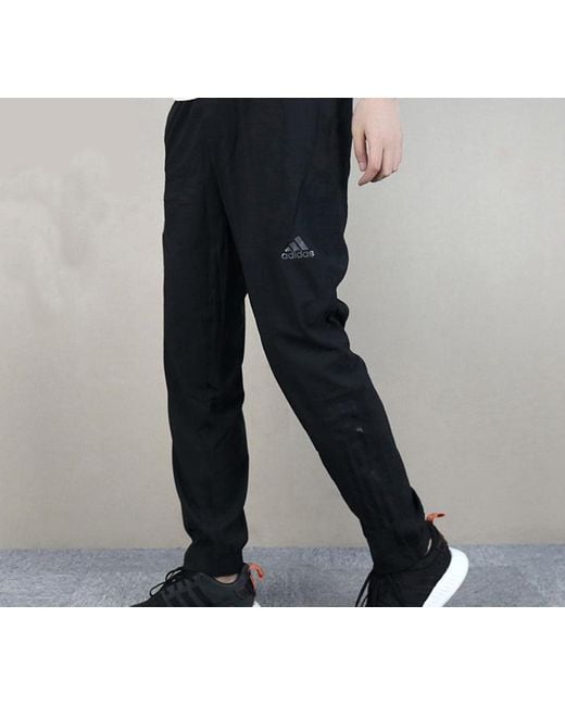 Adidas Black Sports Casual Woven Trousers for men