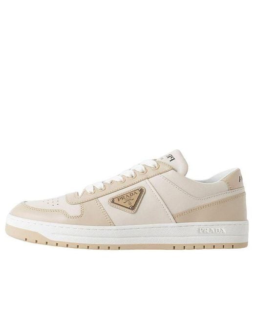 Prada White (Wmns) Downtown Leather Sneakers