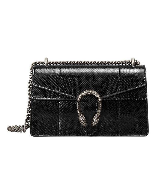 Gucci Black (Wmns) Dionysus Leather Single Shoulder Bag Medium