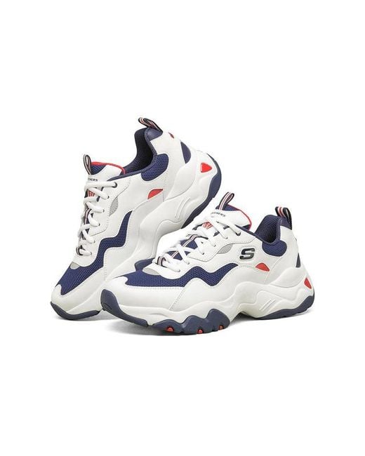 Skechers Blue D Lites Low-Top Running Shoes for men