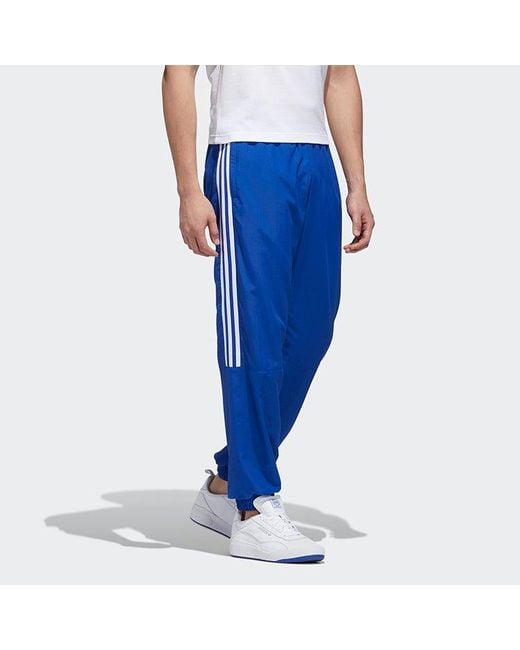 Adidas Blue Originals Mic Tp1 Stripe Sports Pants for men