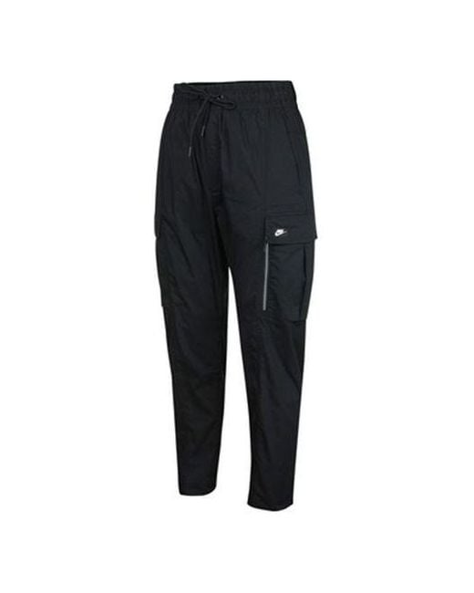 Nike Black Sportswear Casual Cargo Big Pocket Breathable Long Pants for men