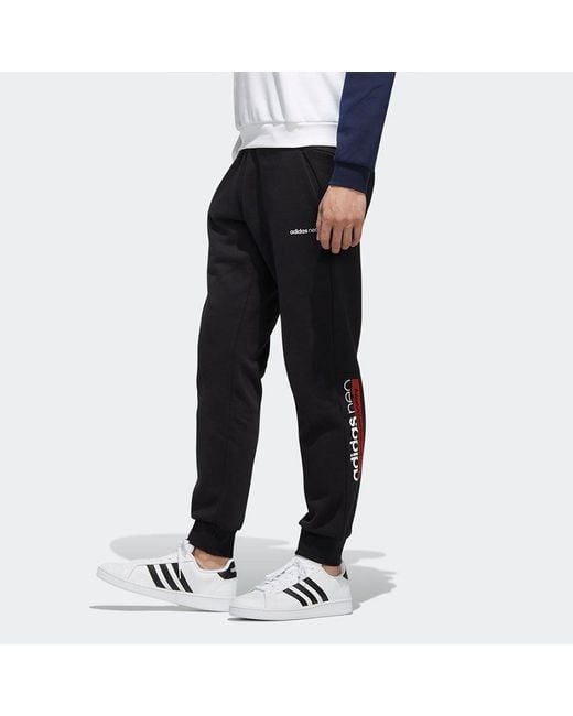 Adidas Black Neo M Ut Tp 2 Knit Bundle Feet Sports Pants for men