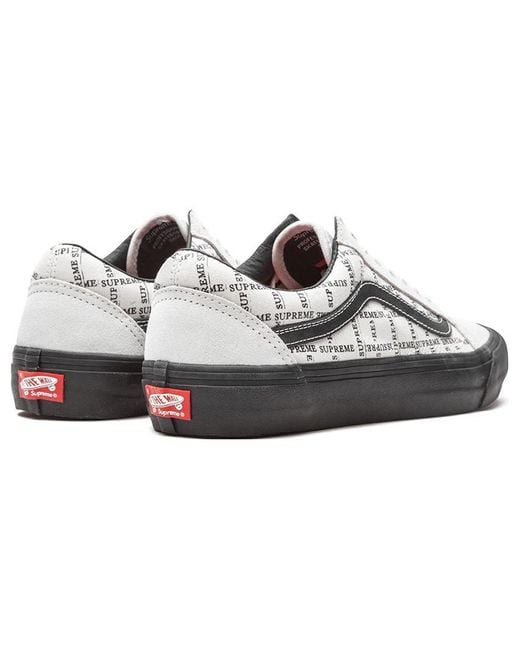 Vans White Supreme X Old Skool Pro 'Logo Pattern for men