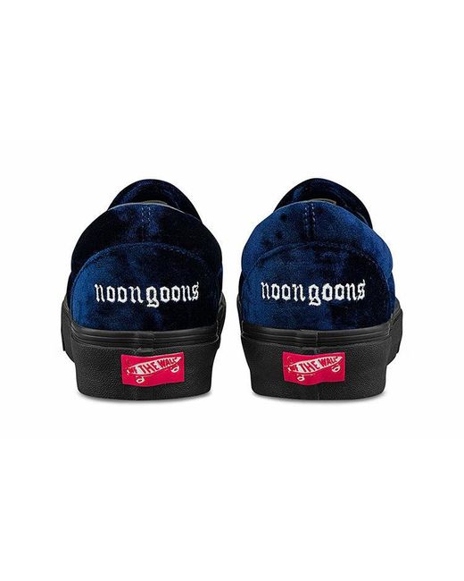 Vans Blue Noon Goons X Classic Slip-On Vlt Lx Velvet' for men