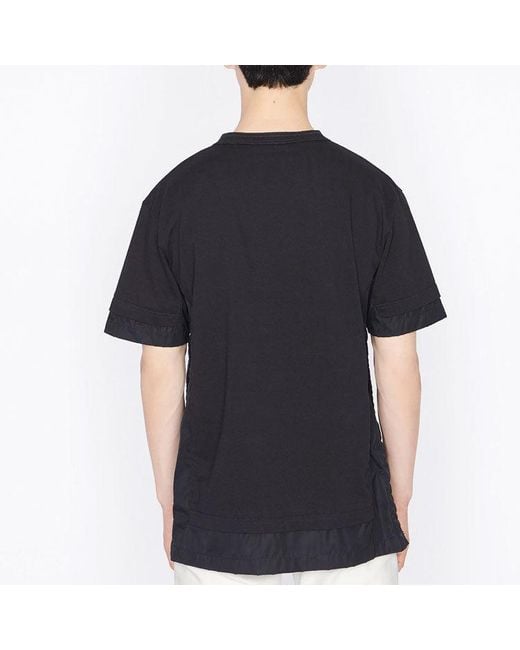 Dior Black X Sacai Crossover Fw21 Large Cotton Short Sleeve T-Shirt for men