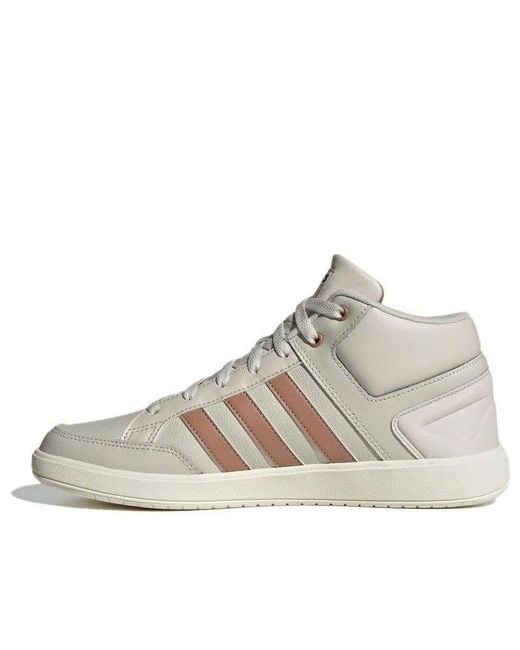 Adidas White All Court Mid Tan' for men