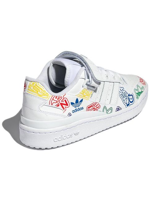 Adidas Blue Forum Low Shoes Multi-Color' for men