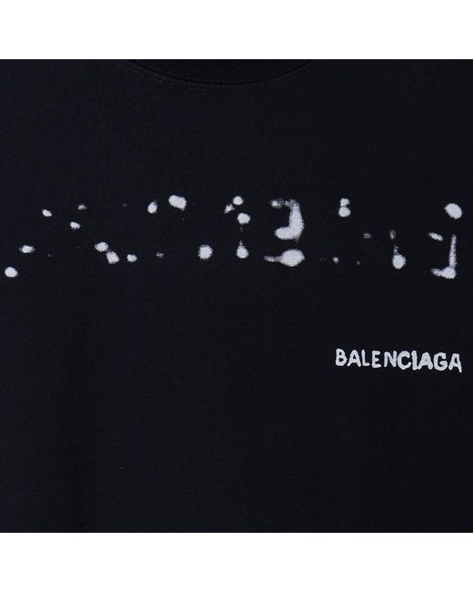 Balenciaga Black Hand Drawn T-Shirt Large Fit for men