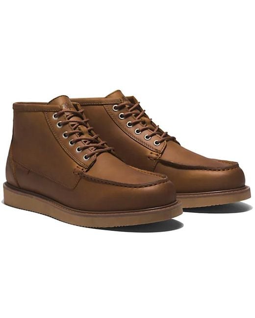 Timberland Brown Newmarket Ii Moc Toe Chukka Boots Nubuck' for men