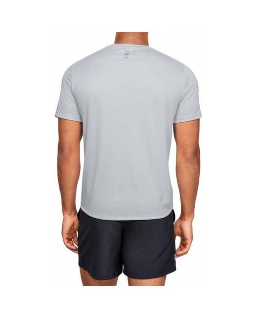 Under Armour Gray Speed Stride Short Sleeve Sports Tops for men