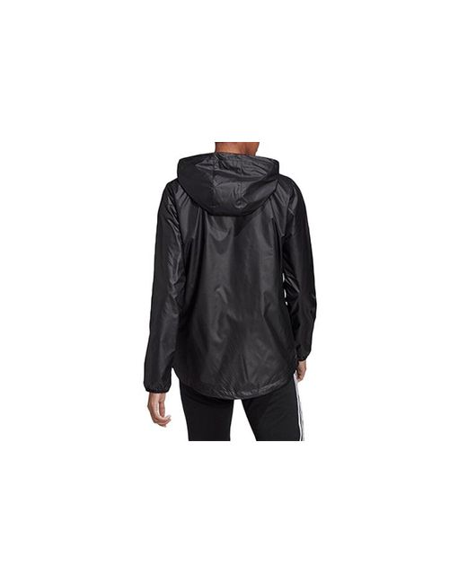 Adidas Black (Wmns) E Lin Windbr Letter Logo Printing Hooded Jacket