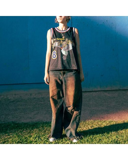 Drew House Black Hummingbirds Cropped Basketball Jersey for men
