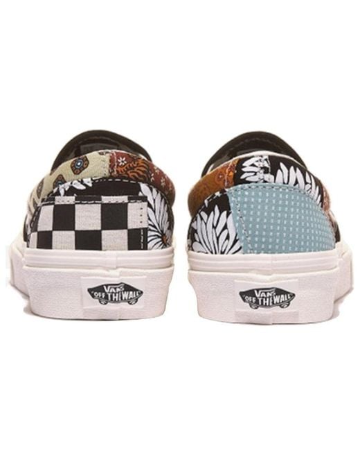 Vans White Classic Slip-On 'Tiger Patchwork' for men