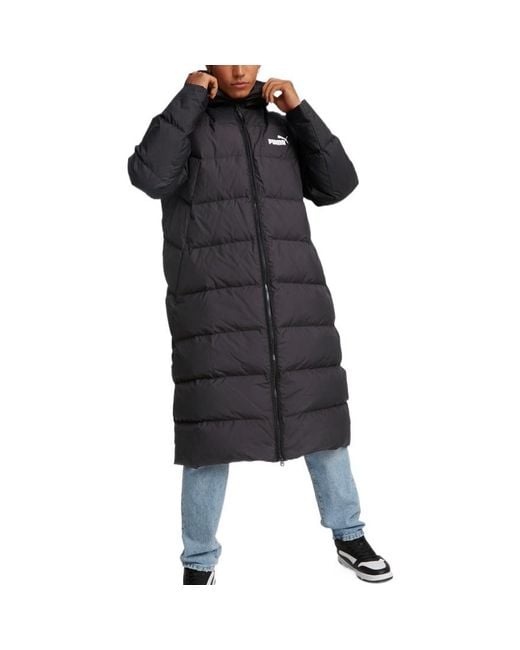 PUMA Black Hooded Down Coat Jacket for men